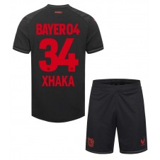 Bayer Leverkusen Granit Xhaka #34 Hjemmedraktsett Barn 2023-24 Kortermet (+ korte bukser)